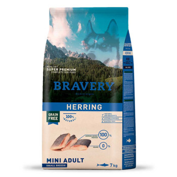 BRAVERY Herring Mini Adult - сухий корм для дорослих собак дрібних порід, з оселедцем, 7 кг (312)