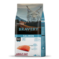 BRAVERY Salmon Adult Cat - сухий корм для дорослих котів, з лососем, 7 кг (306)