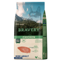 BRAVERY Chicken Mini Adult - сухий корм для дорослих собак дрібних порід, з куркою, 7 кг (308)