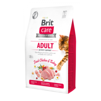Brit Care Cat Adult Activity Support - корм Брит для активных здоровых котов курица и индейка 2 кг (171298/0822)