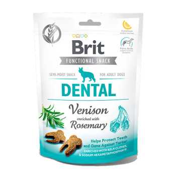 Brit Care Dental - функциональное лакомство Брит Дентал с олениной и розмарином для собак 150 г (111418/9949) Brit Care Dental - функциональное лакомство Брит Дентал с олениной и розмарином для собак 150 г (111418/9949)
