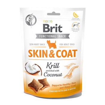 Brit Care Skin&Coat - функциональное лакомство Брит Скин & Коат с крилем и кокосом для собак 150 г (111420/9963) Brit Care Skin&Coat - функциональное лакомство Брит Скин & Коат с крилем и кокосом для собак 150 г (111420/9963)