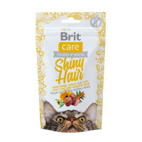 Brit Care Shiny Hair - функциональное лакомство Брит Шайни Хеир с лососем для котов 50 г (111264/1388)