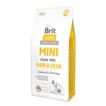 Brit Care GF Mini Hair and Skin - корм Брит з лососем для собак мініатюрних порід 7 кг (170784/0244)