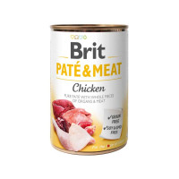 Brit Pate and Meat Chicken - корм Брит кусочки курицы и говядины в паштете для собак 400 г (100859/100073/0281)
