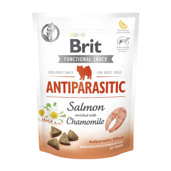 Функциональные лакомства для собак Brit Care Functional Snack Antiparasitic Salmon с лососем, 150 г Функциональные лакомства для собак Brit Care Functional Snack Antiparasitic Salmon с лососем, 150 г