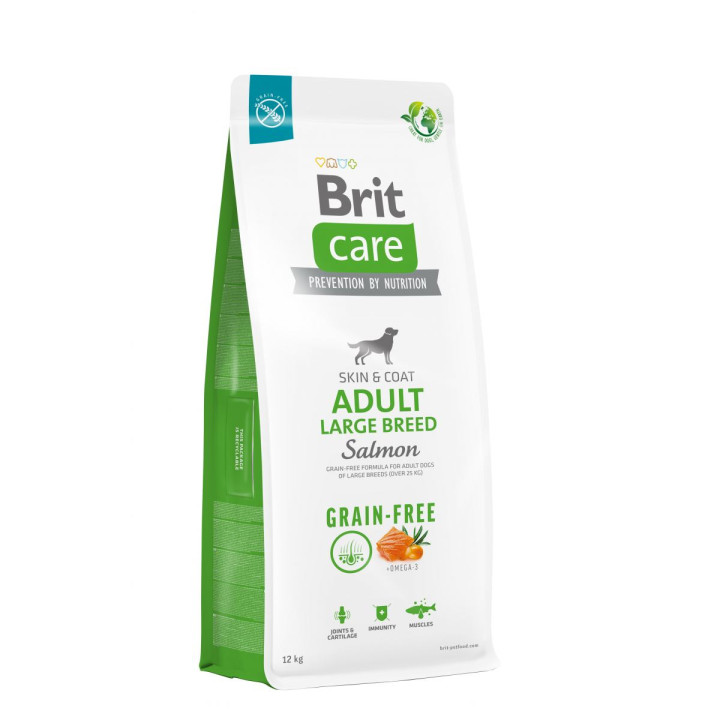 Brit Care Dog Grain Free Adult Large Breed - корм Брит беззерновой для собак крупных пород с лососем 12 кг (172204)