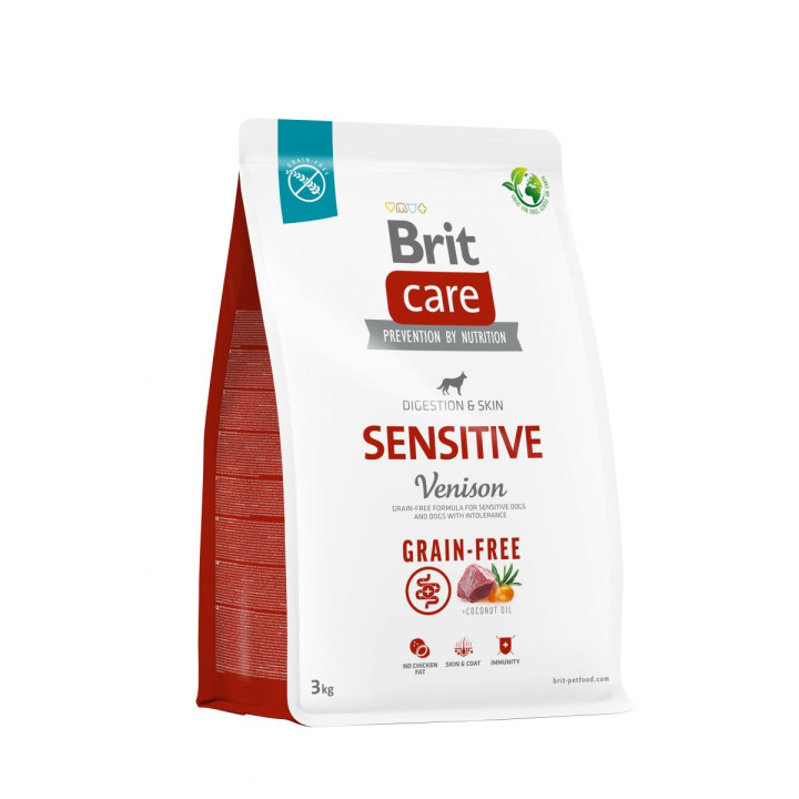 Brit Care Graine Free Sensetive - корм Бріт беззерновий для собак з чутливим травленням з олениною 3 кг Brit Care Graine Free Sensetive - корм Бріт беззерновий для собак з чутливим травленням з олениною 3 кг