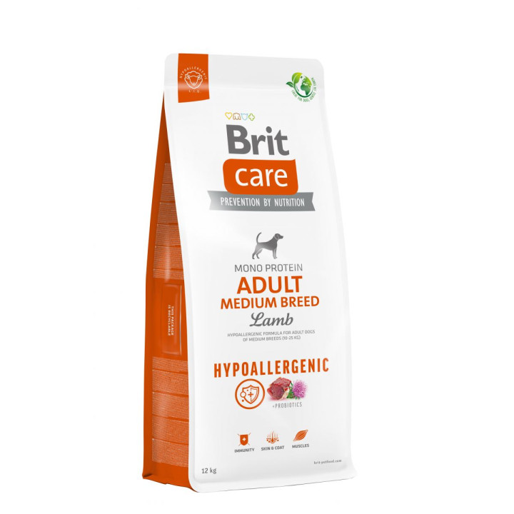Brit Care Hypoallergenic Adult Medium Breed - корм Брит гипоаллергенный для собак средних пород с ягненком 12 кг Brit Care Hypoallergenic Adult Medium Breed - корм Брит гипоаллергенный для собак средних пород с ягненком 12 кг