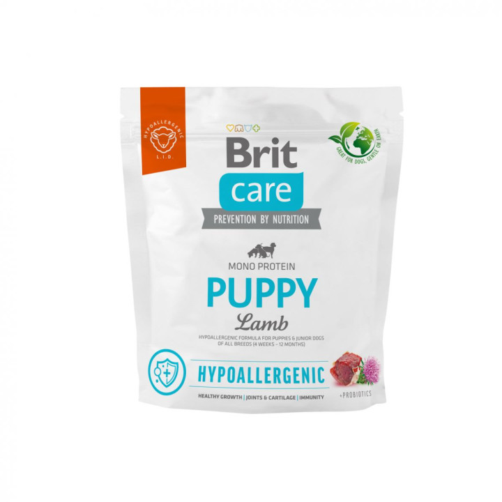 Brit Care Hypoallergenic Puppy - корм Брит для щенков и молодых собак всех пород с ягненком 1 кг (172211)