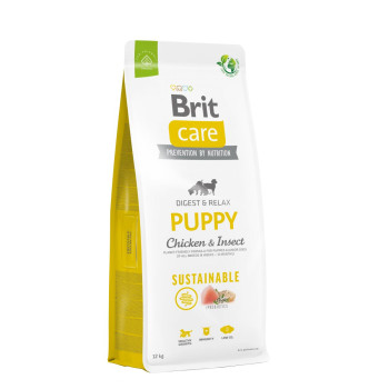 Brit Care Dog Sustainable Puppy - корм Брит для щенков с курицей и насекомыми 12 кг (172171)