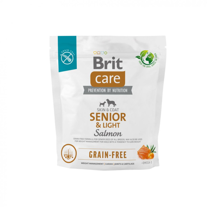Brit Care GF Senior & Light Salmon - корм Брит для літніх собак з надлишковою вагою 1 кг (172205)