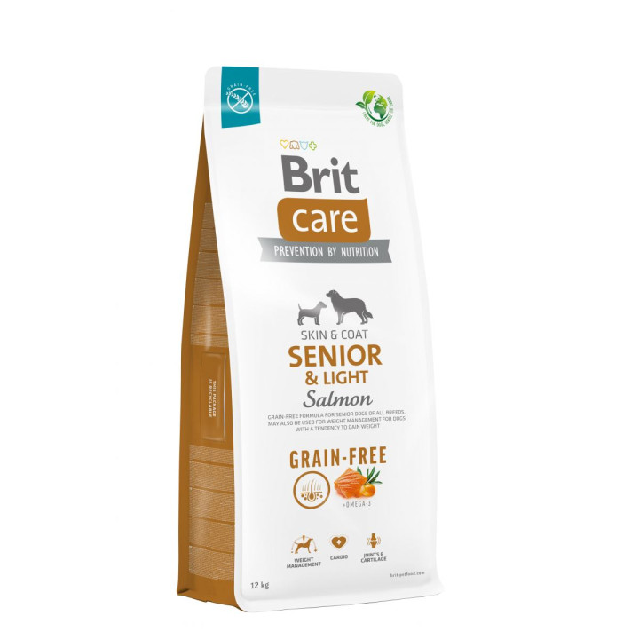 Brit Care GF Senior & Light Salmon - корм Брит для літніх собак з надлишковою вагою 12 кг (172207)