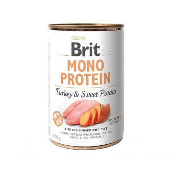 Brit Mono Protein Dog - консерви Бріт Моно Протеїн з індичкою й бататом для собак 400 г (100837/100056/9759)