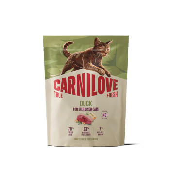 Корм сухой Carnilove True Fresh Duck Sterilised для стерилизованных кошек утка 400 г