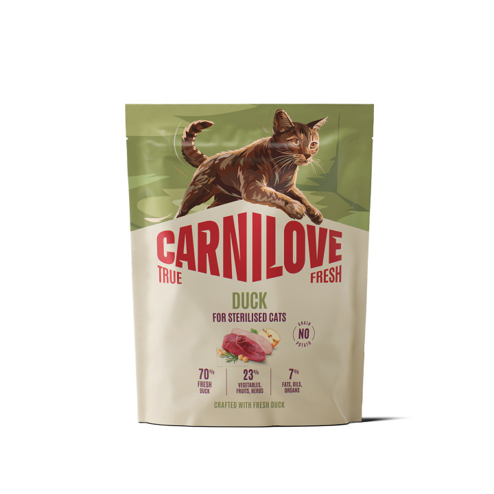 Корм сухой Carnilove True Fresh Duck Sterilised для стерилизованных кошек утка 400 г