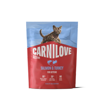 Корм сухий Carnilove Active Salmon & Turkey Kitten для кошенят лосось та індичка 400 г