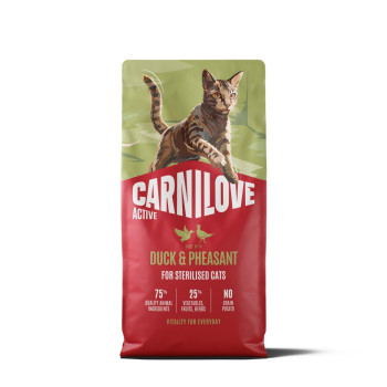 Корм сухий Carnilove Active Duck & Pheasant Sterilised для стерилізованих котів качка і фазан 6 кг
