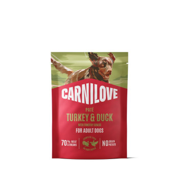 Корм вологий Carnilove Turkey & Duck with Timothy Grass для собак паштет індичка і качка з тимофіївкою 300 г