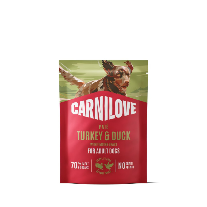 Корм влажный Carnilove Turkey & Duck with Timothy Grass для собак паштет индейка и утка с тимофеевкой 300 г