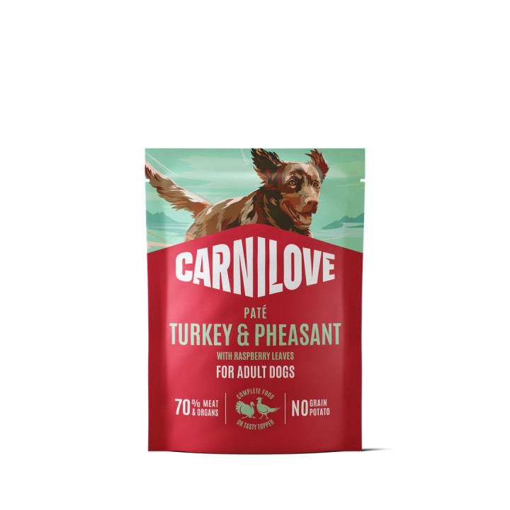 Корм влажный Carnilove Turkey & Pheasant with Raspberry Leaves для собак паштет индейка и фазан с листьями малины 300 г