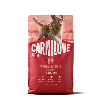 Корм сухий Carnilove Active Venison & Reindeer & Wild Boar Active Adults для активних cобак оленина і дикий кабан 4 кг