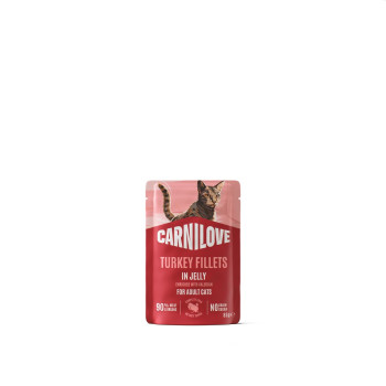 Корм вологий Carnilove Jelly Turkey with Valerian для котів індичка і валеріана в желе 85 г Корм вологий Carnilove Jelly Turkey with Valerian для котів індичка і валеріана в желе 85 г