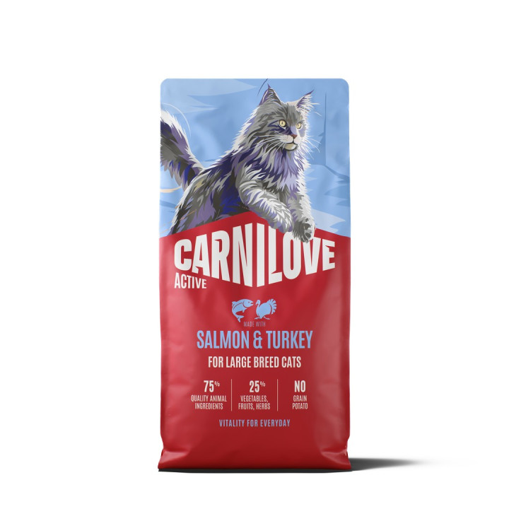 Корм сухой Carnilove Active Salmon & Turkey Large Breed для кошек крупных пород лосось и индейка 6 кг