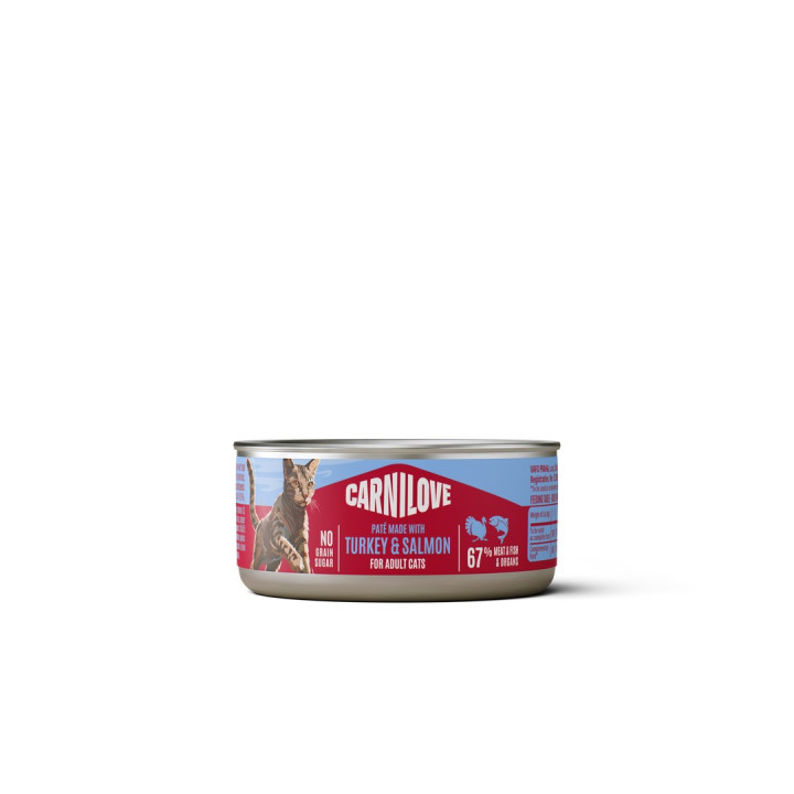 Корм вологий Carnilove Turkey & Salmon для котів паштет індичка і лосось 100 г