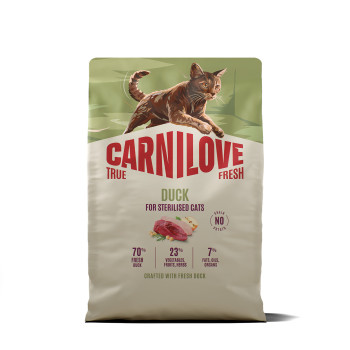 Корм сухой Carnilove True Fresh Duck Sterilised для стерилизованных кошек утка 2 кг
