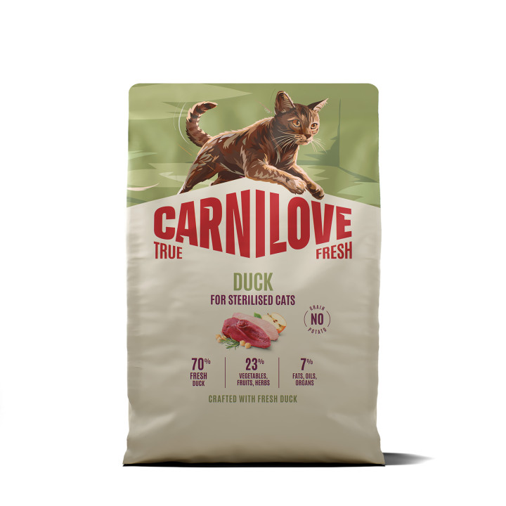 Корм сухой Carnilove True Fresh Duck Sterilised для стерилизованных кошек утка 2 кг