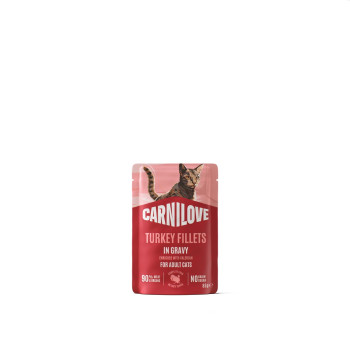 Корм вологий Carnilove Gravy Turkey with Valerian для котів індичка і валеріана в соусі 85 г Корм вологий Carnilove Gravy Turkey with Valerian для котів індичка і валеріана в соусі 85 г