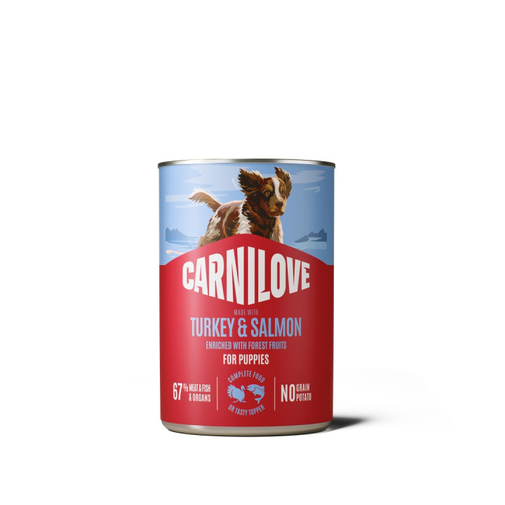 Корм вологий Carnilove Salmon & Turkey для цуценят паштет лосось та індичка 400 г