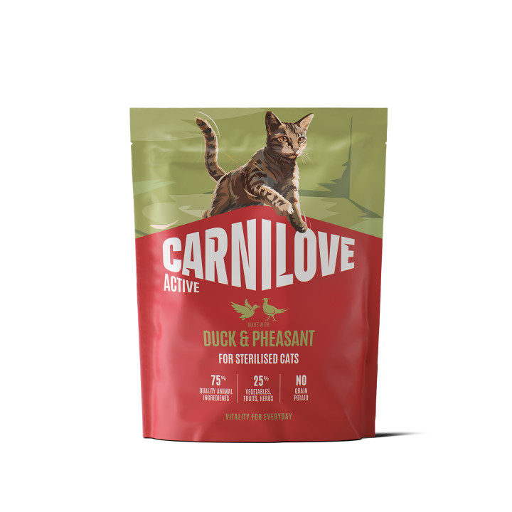 Корм сухой Carnilove Active Duck & Pheasant Sterilised для стерилизованных кошек утка и фазан 400 г
