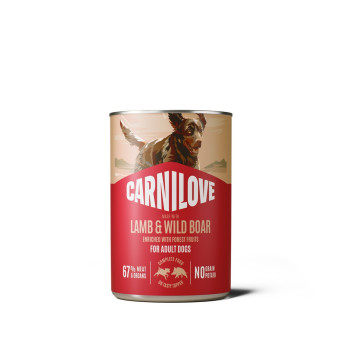 Корм влажный Carnilove Lamb & Wild Boar для собак паштет ягненок и дикий кабан 400 г