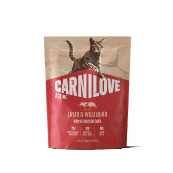 Корм сухий Carnilove Active Lamb & Wild Boar Sterilised для стерилізованих котів ягня і дикий кабан 400 г