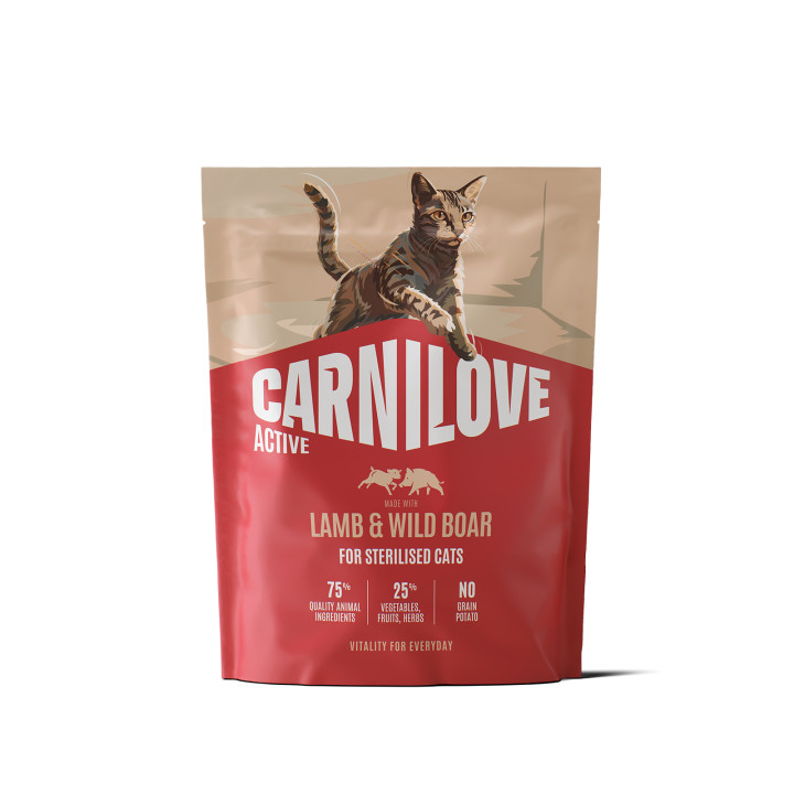 Корм сухий Carnilove Active Lamb & Wild Boar Sterilised для стерилізованих котів ягня і дикий кабан 400 г