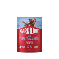 Корм влажный Carnilove Turkey & Salmon with Blueberries для щенков паштет индейка и лосось с голубикой 300 г