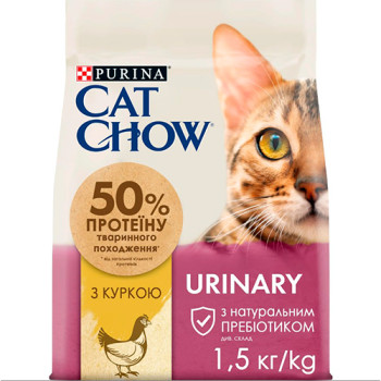 Cat Chow Urinary - корм Кэт Чау корм для профилактики заболеваний мочевыводящих путей 1,5 кг 5997204514387