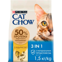 Cat Chow Special Care Feline 3 in 1 - Кэт Чау Тройная Защита с индейкой 1,5 кг 7613034155139