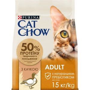 Cat Chow Adult With Duck - корм Кет Чау с уткой для взрослых кошек 15 кг 7613035394889