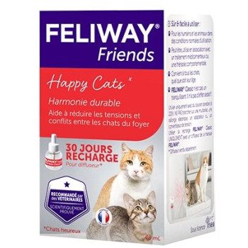 Сменный блок Ceva Feliway Friends успокаивающее средство для кошек, при содержании нескольких кошек в помещении, 48 мл
