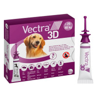 Краплі Ceva Vectra 3D для собак від кліщів та бліх 25.1 - 40 кг, (3 х 4,7мл), 1 піпетка