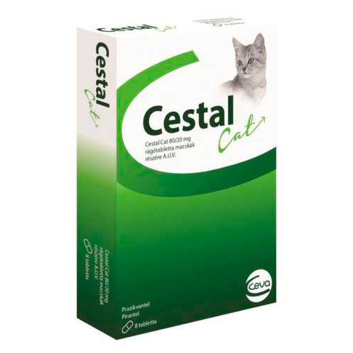 Таблетки Ceva Cestal Cat от глистов для кошек, 8 таб