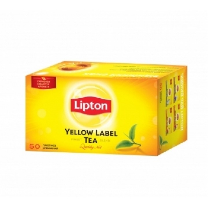 Чай чорний Lipton Yellow Label 50 шт. (4823084200021)