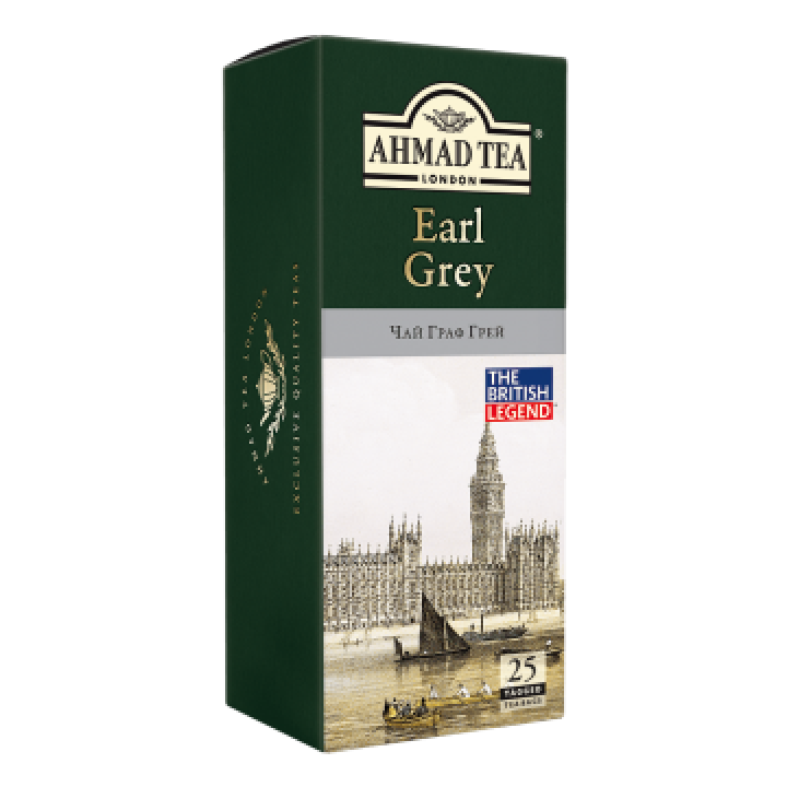 Чай чорний "Ахмад" Граф Грей з бергамотом 25х2 г