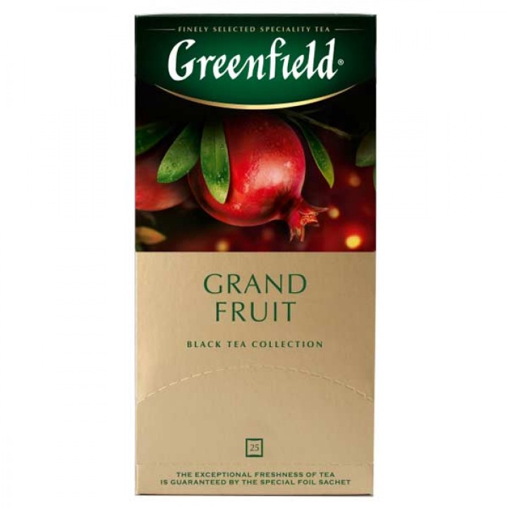 Чай чорний Greenfield Grand Fruit зі смаком і ароматом граната 25х1,5 г