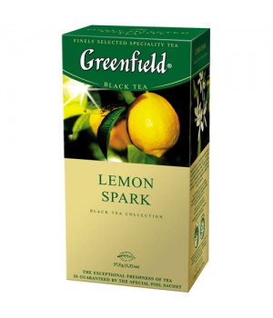 Чай чорний Greenfield Lemon Spark з цедрою і ароматом лимона 25х1,5 г