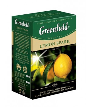 Чай чорний Greenfield Lemon Spark з цедрою і ароматом лимона 100 г