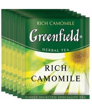 Чай травяной Greenfield Rich Camomile на основе ромашки с ароматом яблока и корицы 100х1,5 г